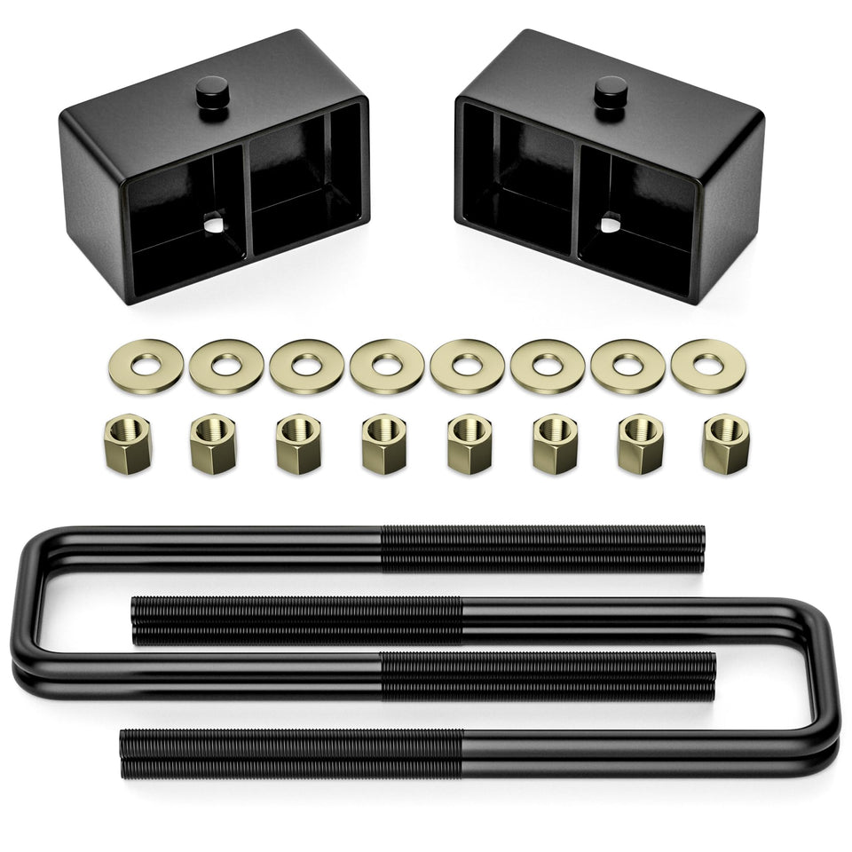 FLYCLE rear lift blocks front packaging showing complete kit and fitment benefit