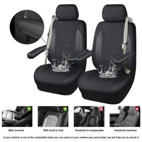 Flying Banner AquaShield installed on front seats, provides clean protection