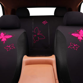 Flying Banner lifestyle shot in a car interior illustrating feminine design and instant cabin transformation
