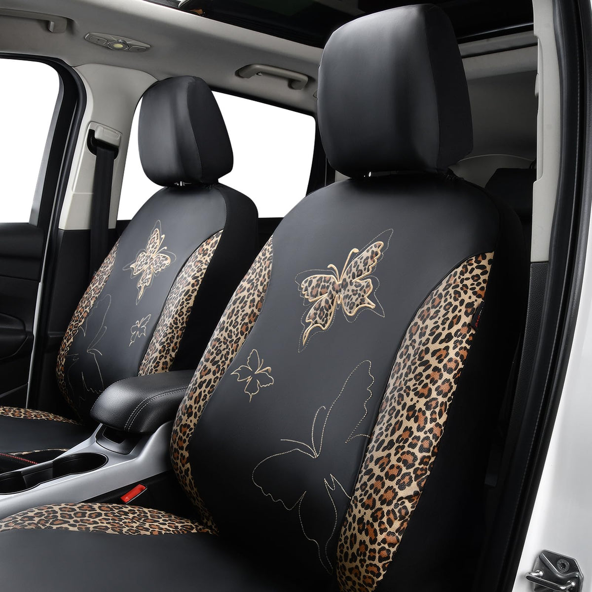 Flying Banner butterfly leopard pattern detail showcasing unique fashion element