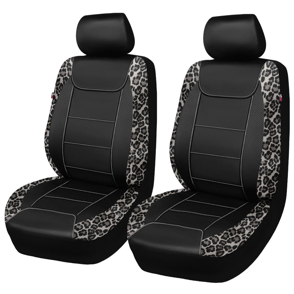 Flying Banner front packaging showing leopard gray cover protecting seat