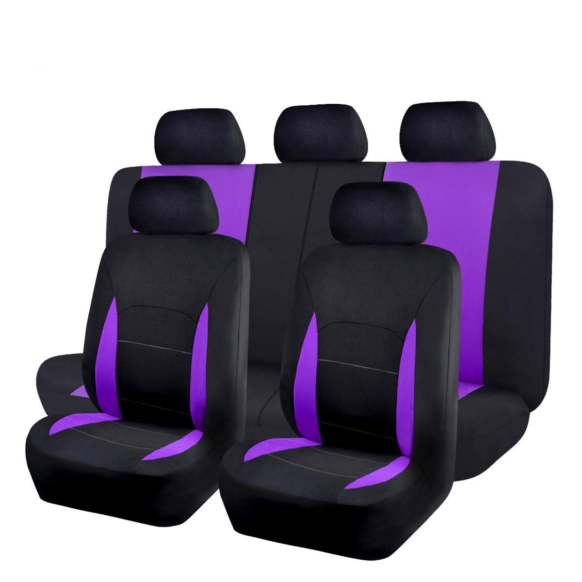Flying Banner front seat covers installed showing full protection benefit