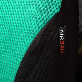 Flying Banner headrest and upper back showing contour fit and comfort enhancement