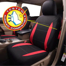 Flying Banner headrest detachable piece demonstrating easy installation and removal