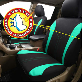 Flying Banner installation straps under seat illustrating secure fit and easy install