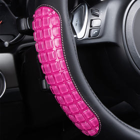 Flying Banner installed on steering wheel showing secure anti-slip fit