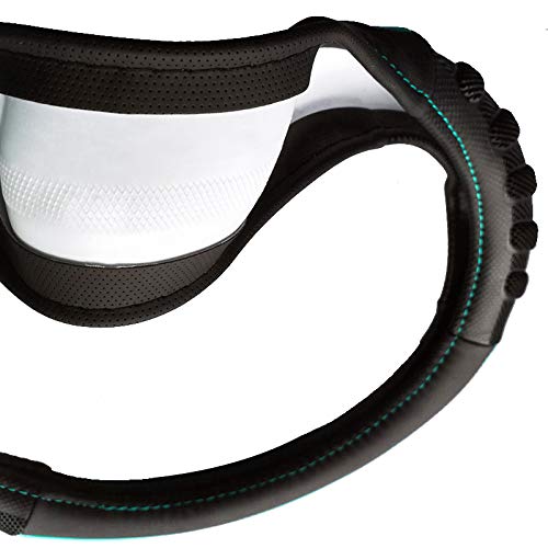 Flying Banner label and material detail highlighting faux leather and low-odor benefit