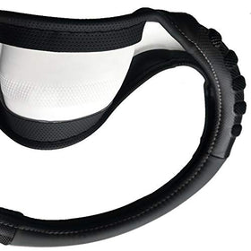 Flying Banner packaging and label showing eco-friendly faux leather and product info