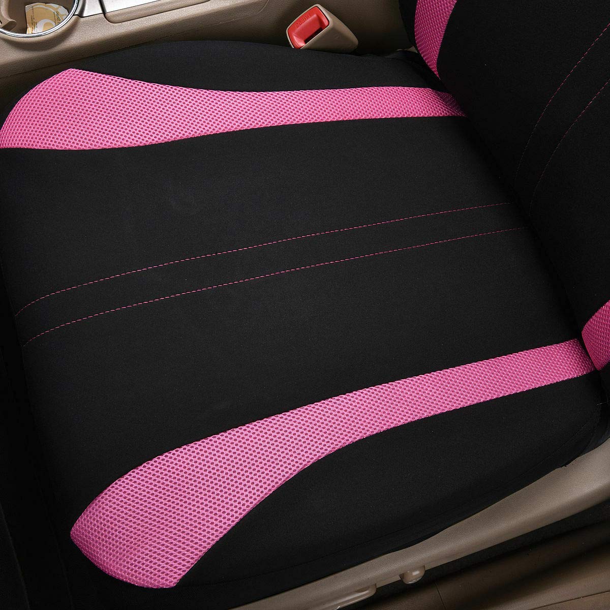 Flying Banner scale comparison showing full seat coverage for better protection and fit
