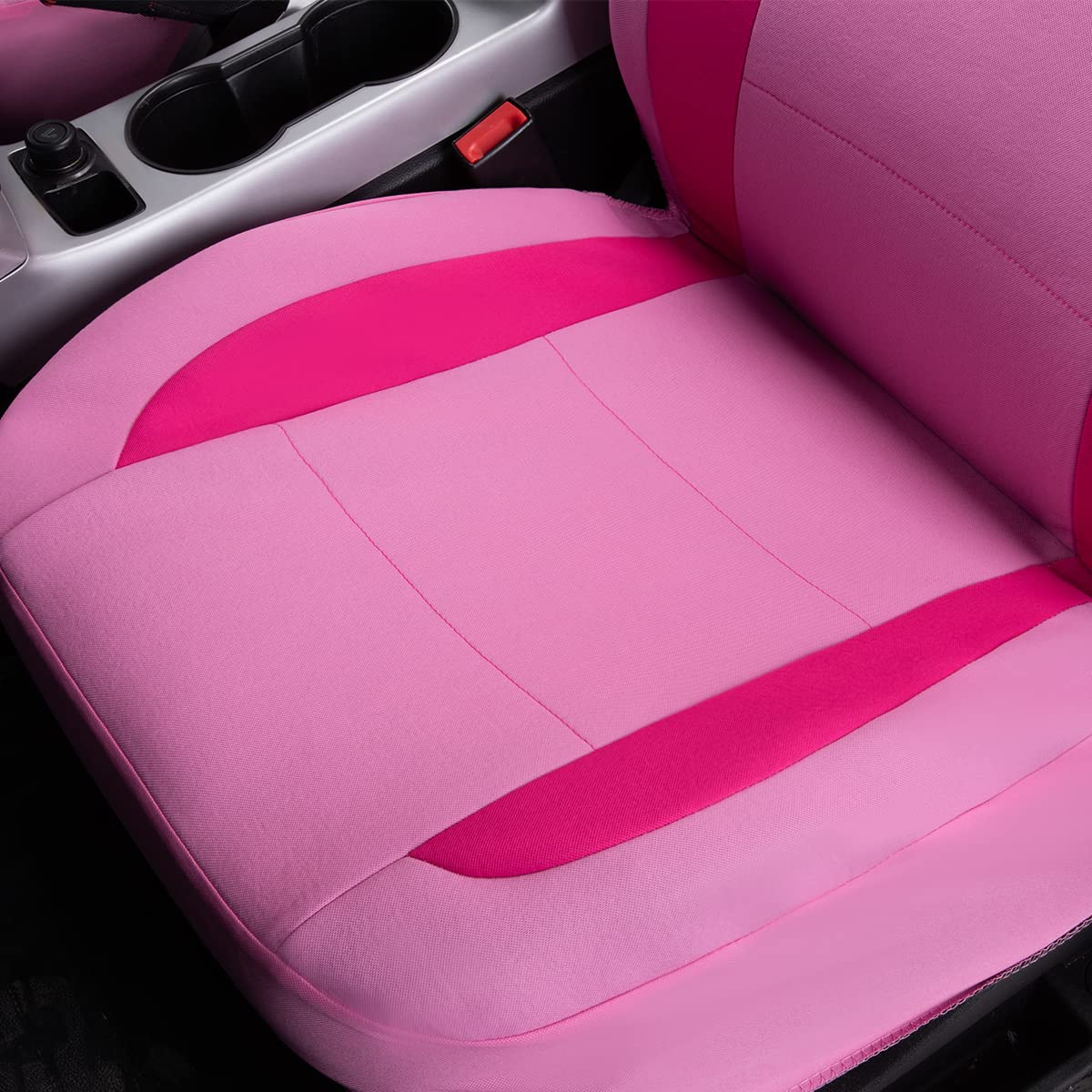 Flying Banner seat cover front in use protecting upholstery from spills