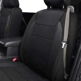 Flying Banner seat cover installed in car showing improved interior styling
