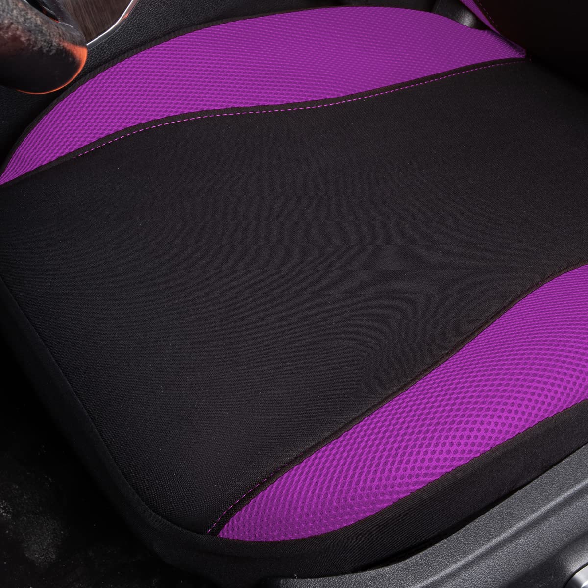 Flying Banner headrest and stitching detail showing durable finish and neat seams