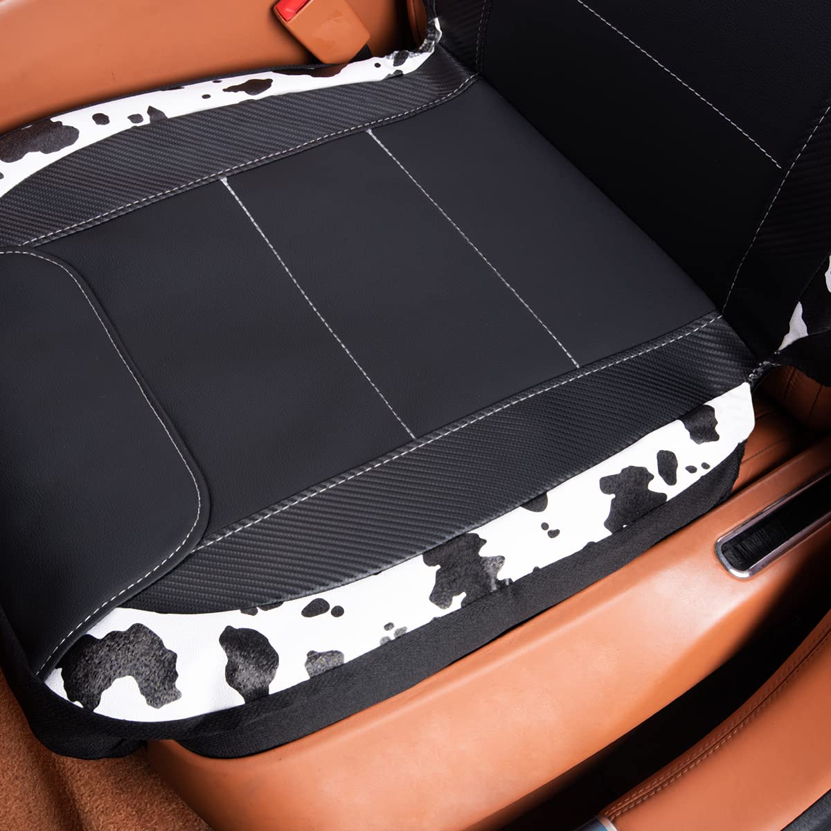 Flying Banner installed on driver seat in car interior for practical lifestyle use