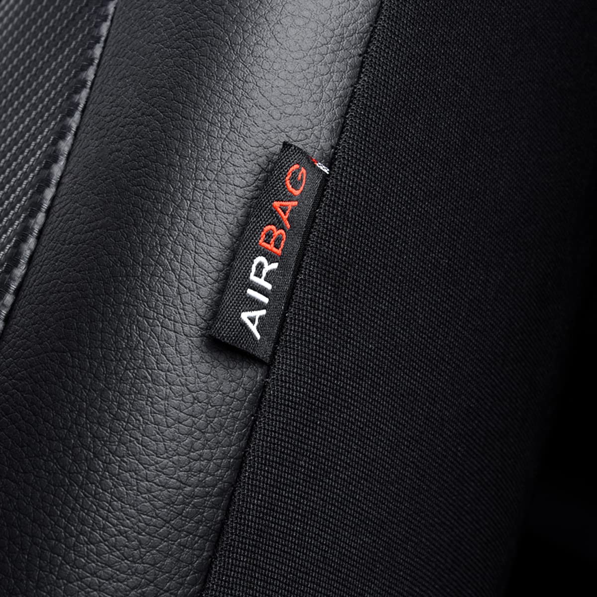 Flying Banner seam near side airbag area showing compatibility and safety