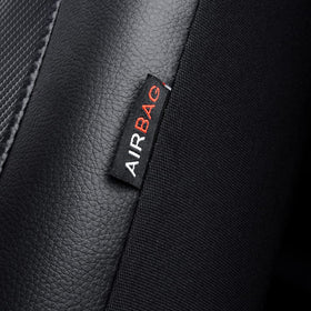 Flying Banner seam near side airbag area showing compatibility and safety