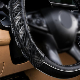 Flying Banner side profile on wheel demonstrating snug anti-slip fit and improved grip