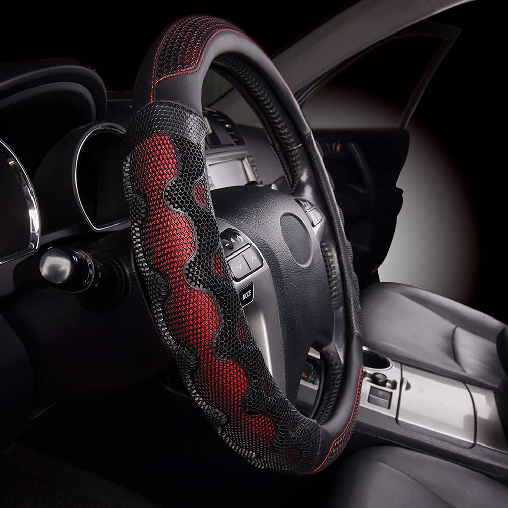 Flying Banner side profile fitted on steering wheel showing improved grip and control