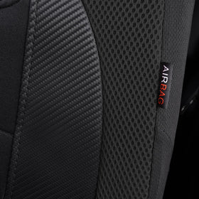 Flying Banner side seam stitching showing airbag compatibility and safety