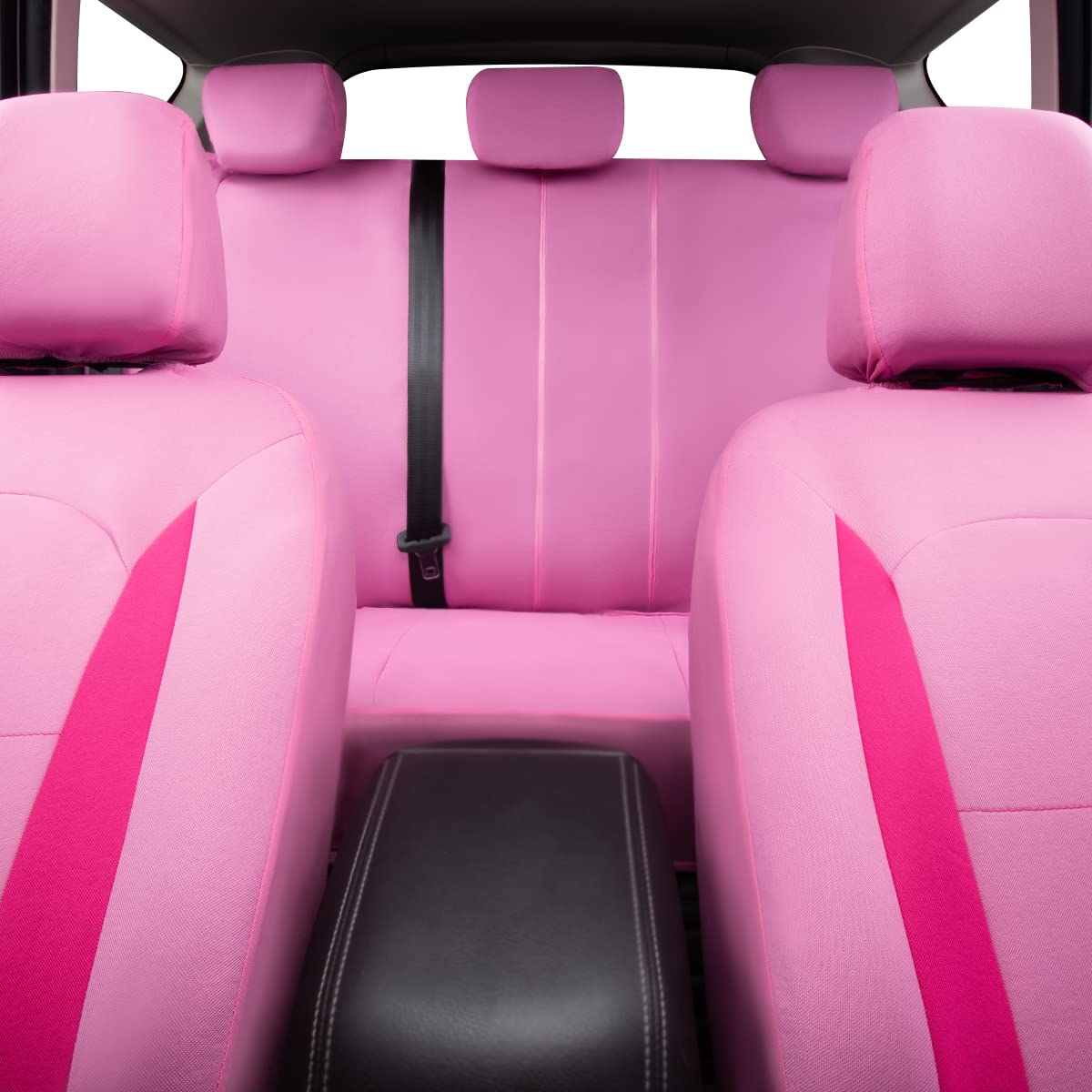 Flying Banner size scale comparison showing universal fit for low-back seats