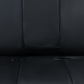 Flying Banner size and scale comparison on rear bench, shows fit for low bucket seats