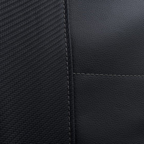 Flying Banner seat cover with measuring tape for scale, helps assess universal fit