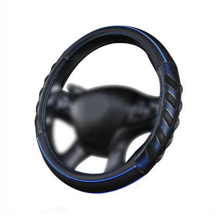 Flying Banner front view of blue black cover shows sporty look and improved grip