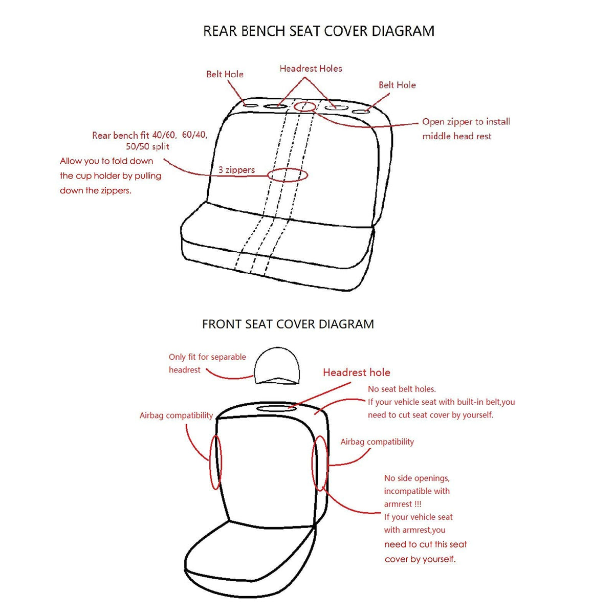 Flying Banner seat covers in a car showing refreshed interior benefit