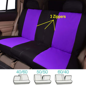 Flying Banner rear zipper detail allowing cup holder access benefit