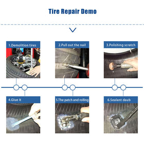 Flylin patches with application tools illustrating easy, efficient repairs