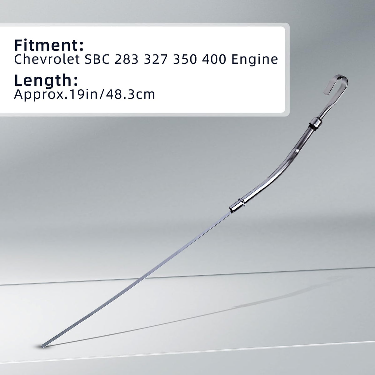 Flylin dipstick side view highlighting bend profile for correct routing