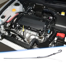 Flylin dipstick beside a ruler showing length for proper fit confirmation