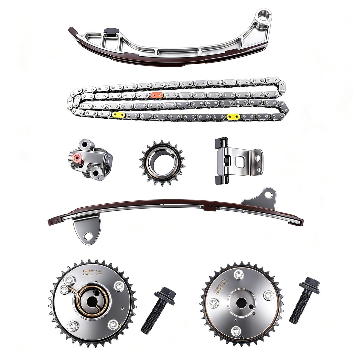 Flynsu size comparison with ruler showing scale of sprockets and guides for ordering confidence