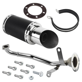 FLYPIG front view assembled exhaust showing full profile and fitment benefit