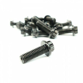 flysclean precision parts bolts installed on an up-pipe showing secure turbo connection
