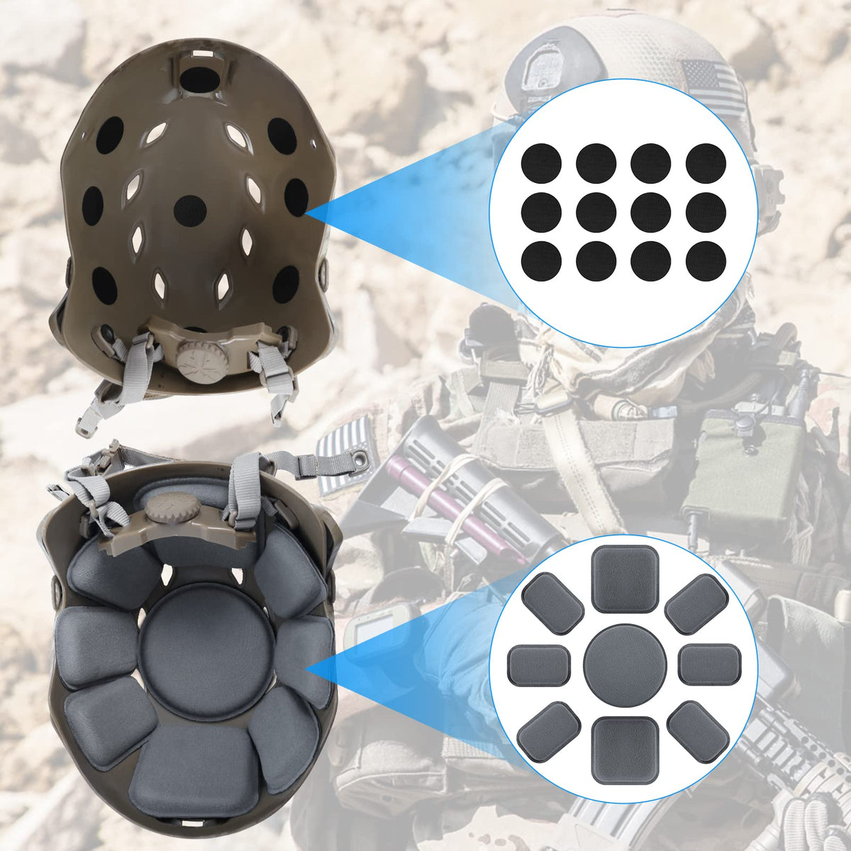 FMA helmet worn in outdoor setting offering added comfort