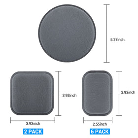 FMA laid-out kit contents showing nine pads and Velcro for replacements