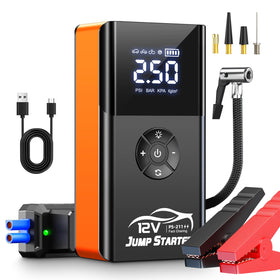 fmooostore front view showing compact jump starter for quick roadside power