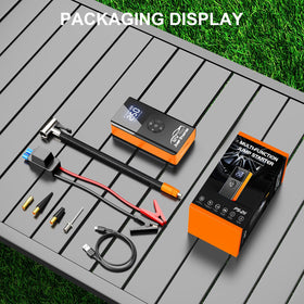fmooostore jump starter beside car trunk for dependable roadside assistance