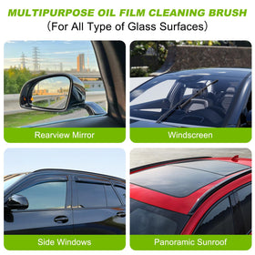 FneeMukt brush in use on windshield delivering streak-free visibility