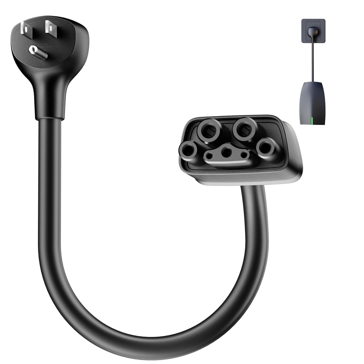 FOCSPROD front view of NEMA 05-15 adapter shows compact design and safe connection