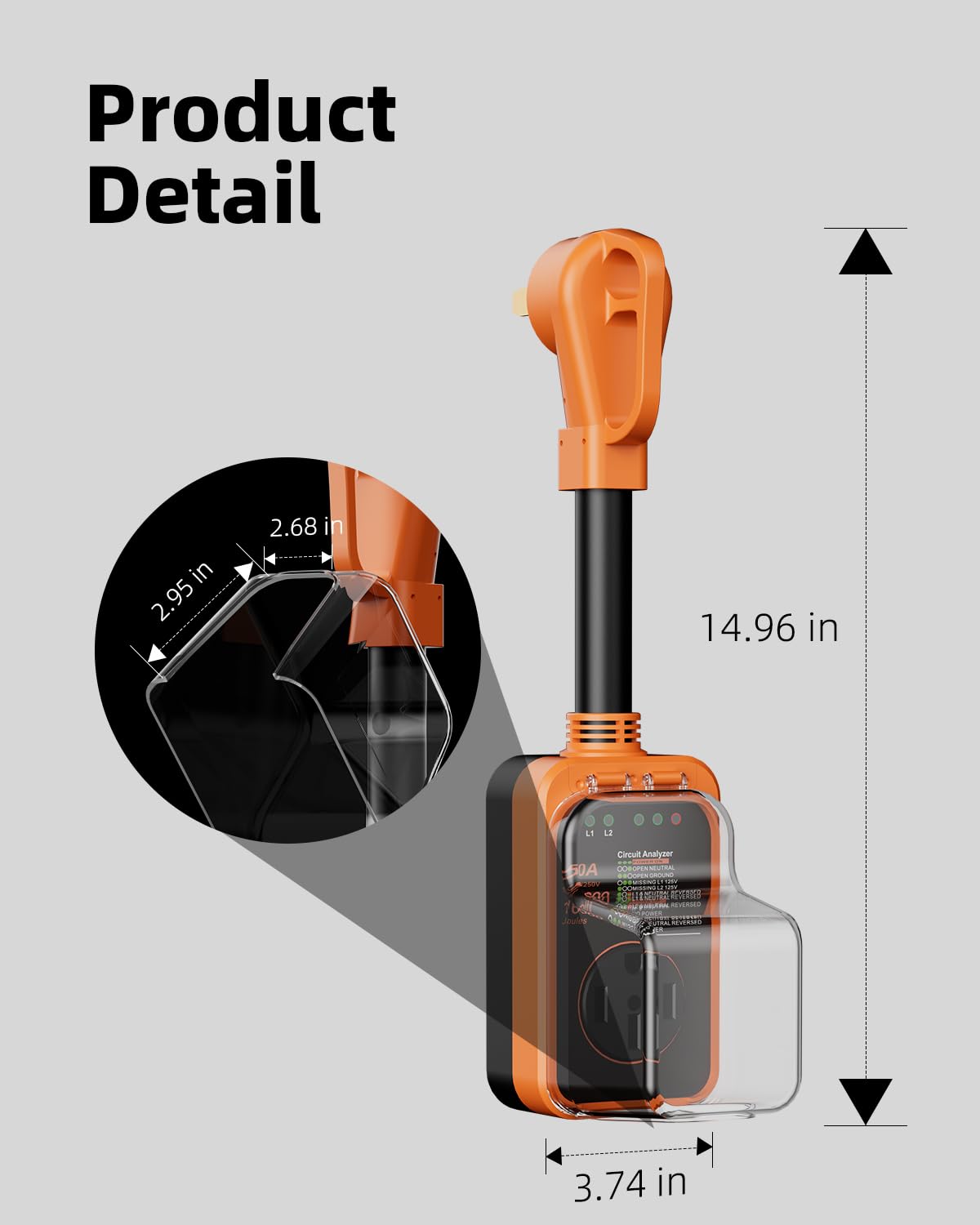 FOCSPROD textured housing close-up highlighting rugged UV-resistant construction