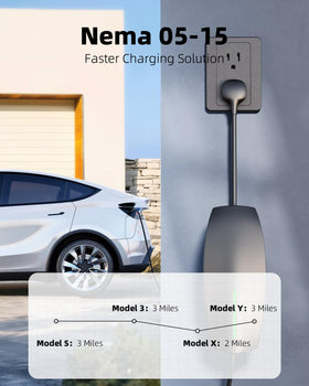 FOCSPROD adapter plugged into hotel 125V outlet showing portable charging convenience