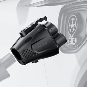 FOCSPROD adapter on roadside charging during road trip portraying flexible long‑distance charging