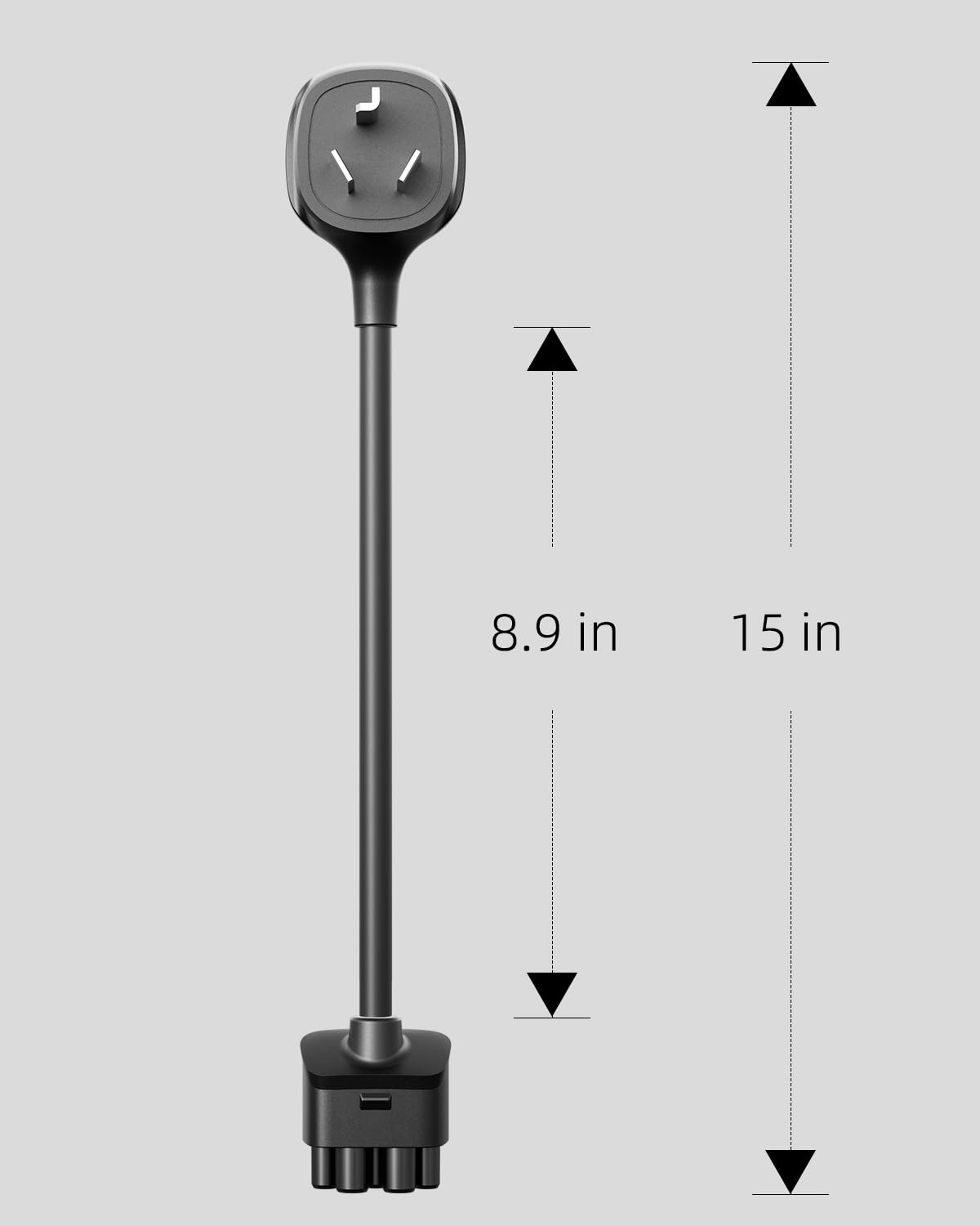 FOCSPROD adapter plugged into NEMA 10-30 outlet demonstrating outlet compatibility