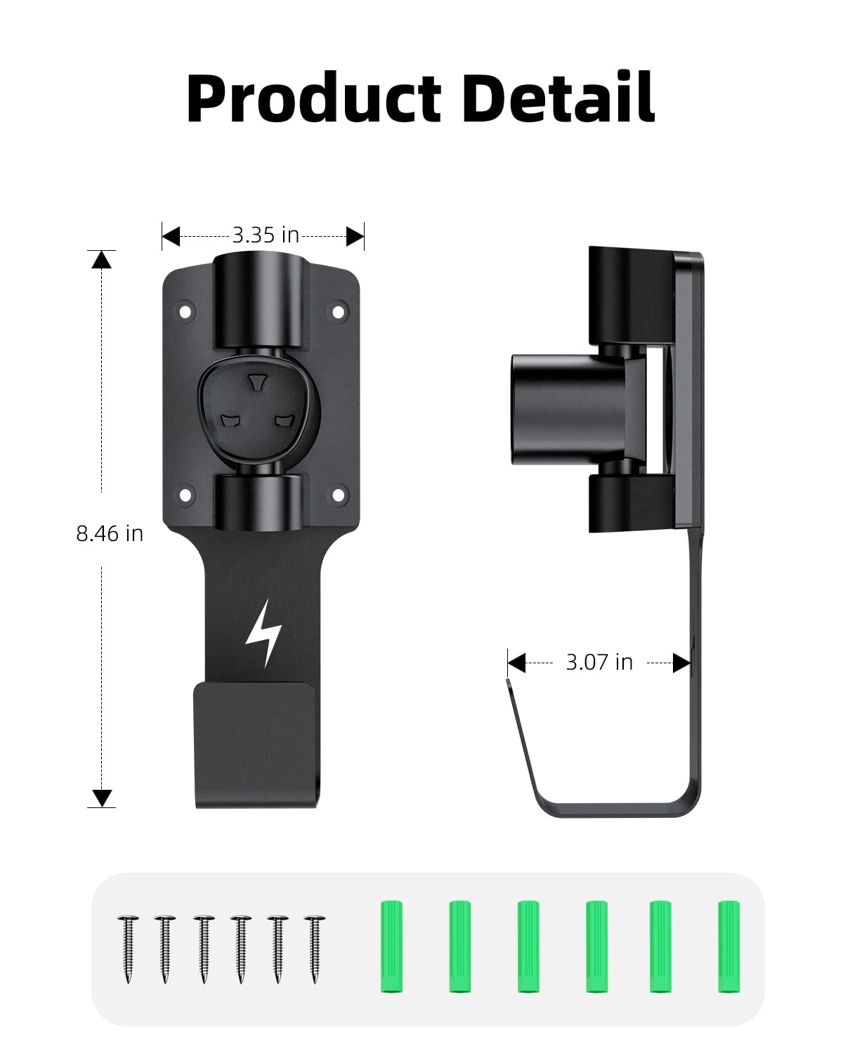 FOCSPROD packaging and hardware contents shows included screws anchors and bracket