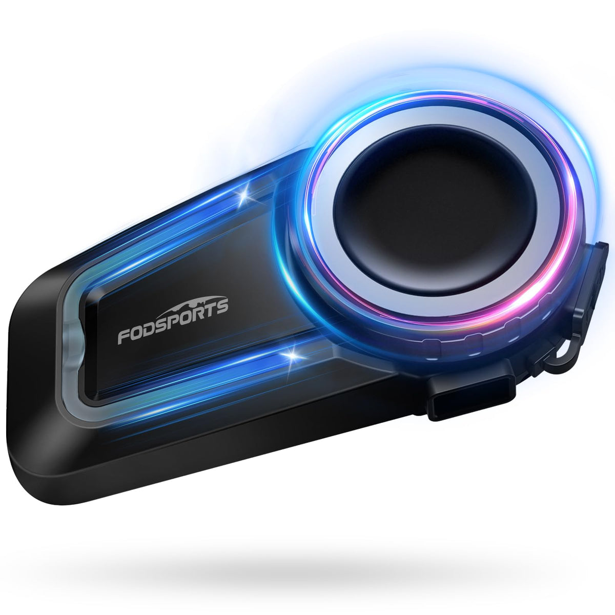 Fodsports FX7 front unit showing controls and quick-access buttons for safer riding
