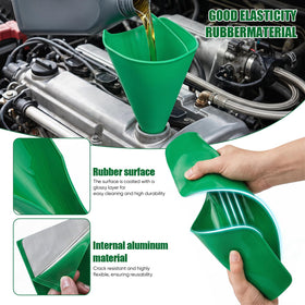 Foivieide collapsible funnel folded flat highlighting compact storage advantage