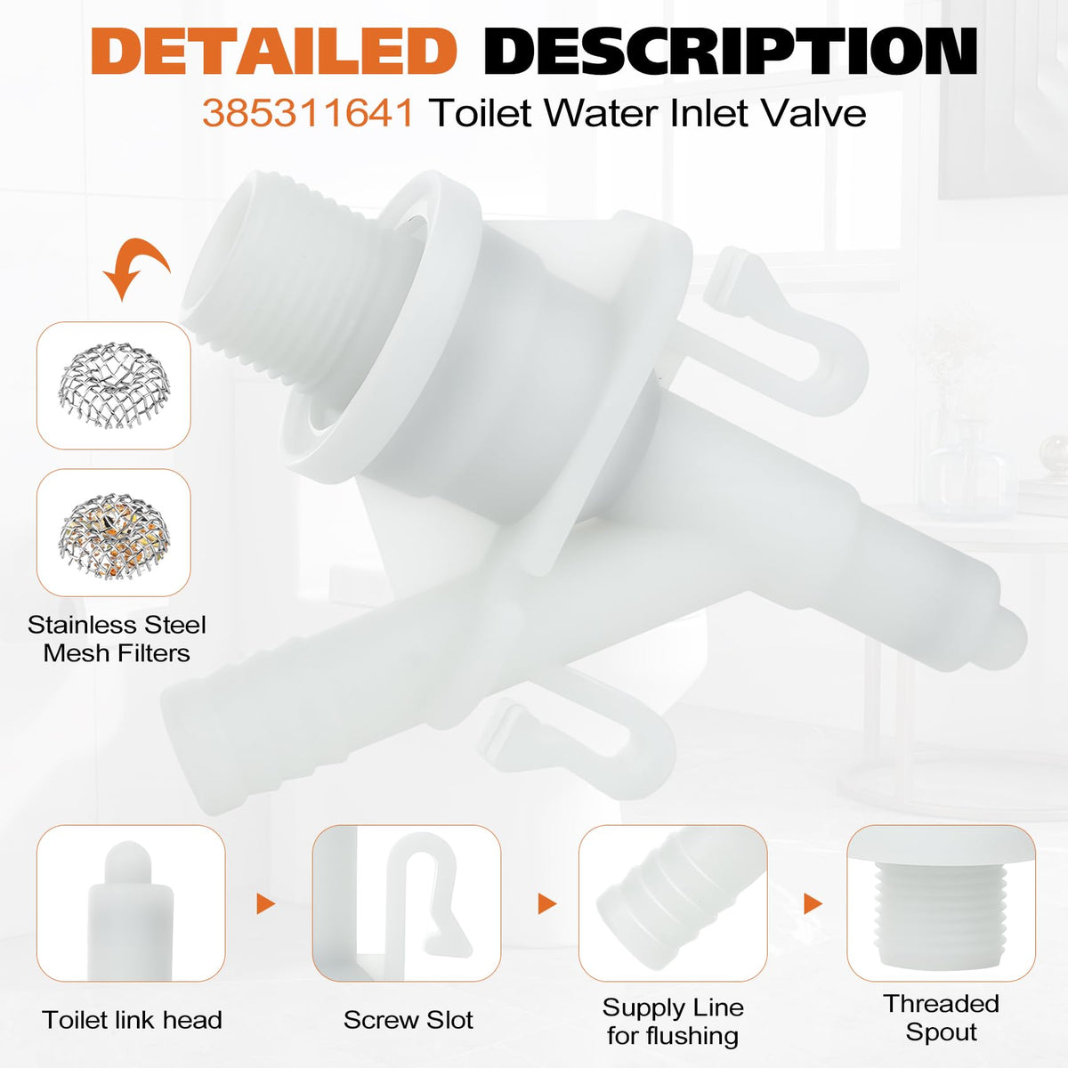 Foleto valve body close-up revealing reinforced ABS for durable leak resistance