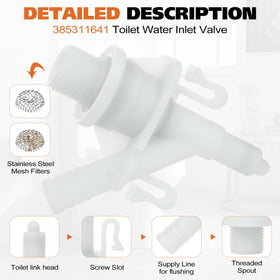 Foleto valve body close-up revealing reinforced ABS for durable leak resistance
