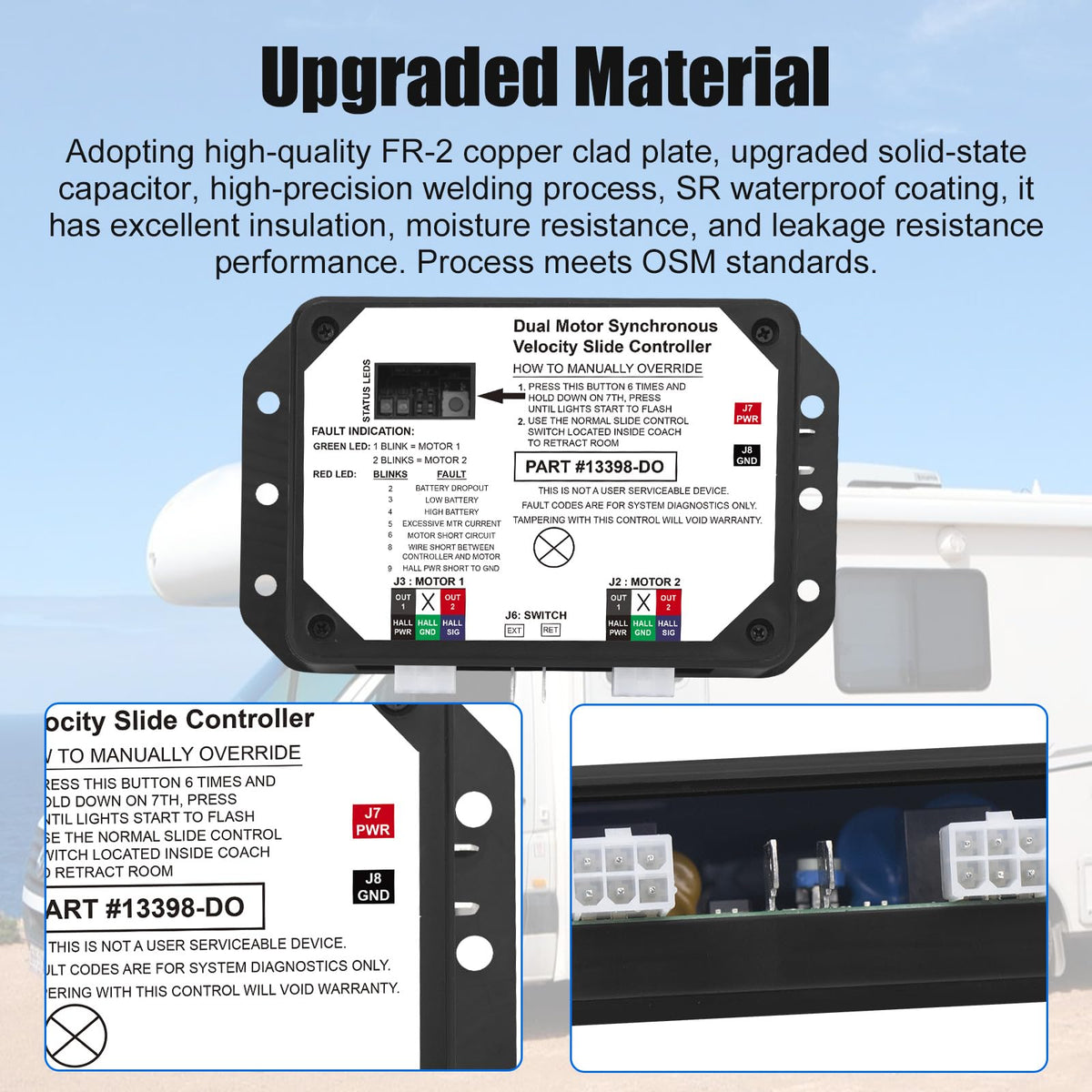 folosem controller next to ruler showing compact size for easy installation